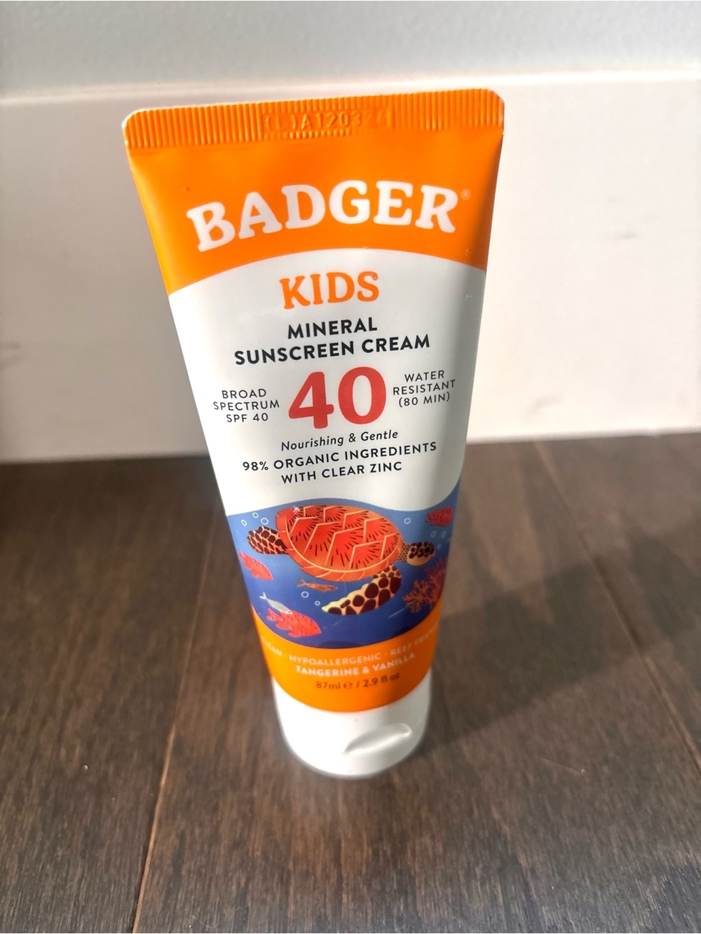 Badger Kids Mineral Sunscreen SPF 40- Reef Friendly, Water Resistant